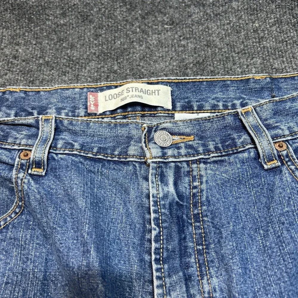 Levi's 559 Men's Relaxed Straight Jeans W38 L30 Blue Denim Loose Fit